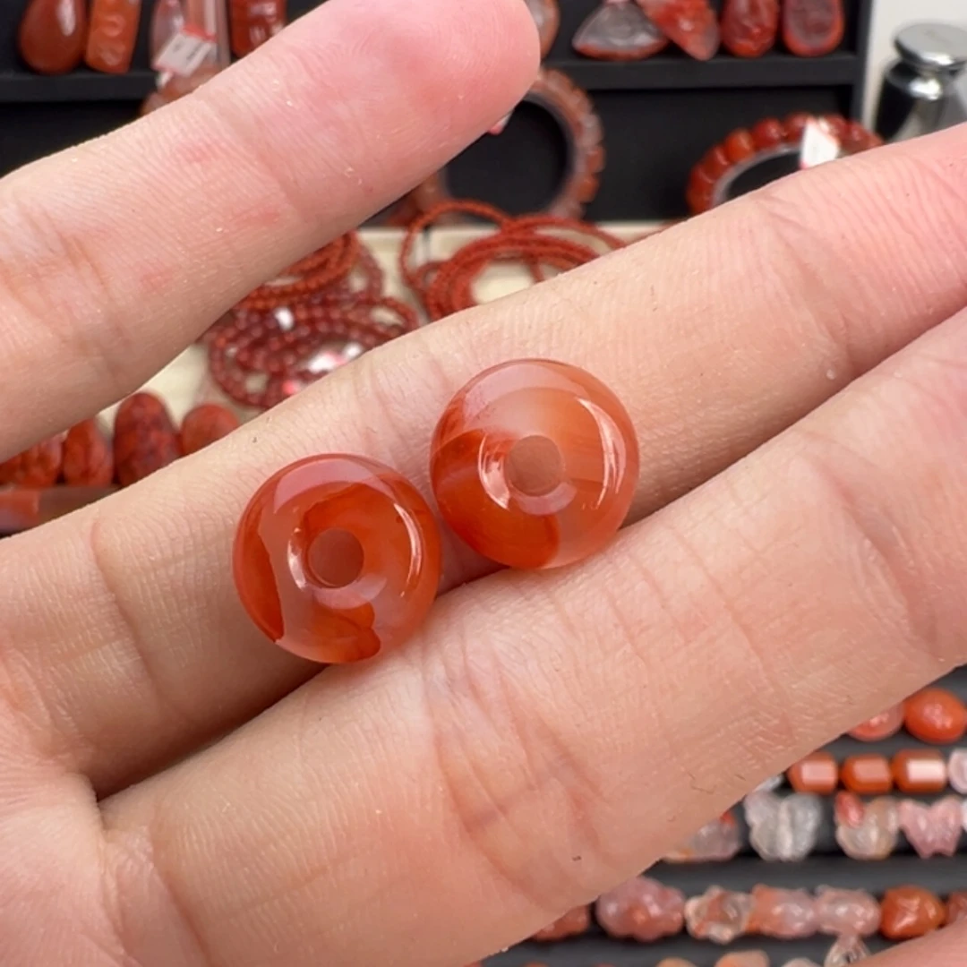 南红玛瑙未镶嵌颈饰甜甜圈