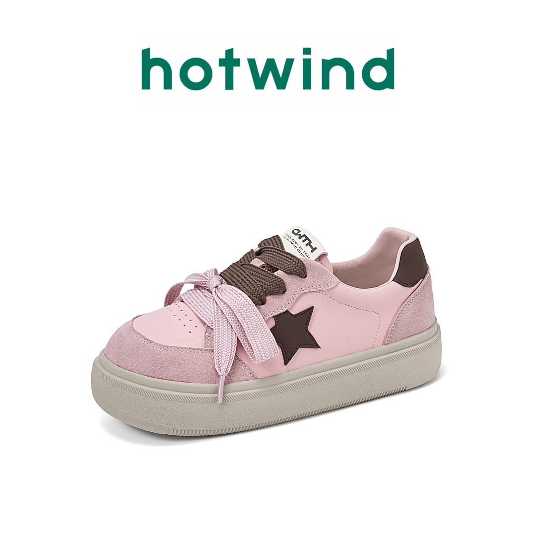 Hotwind/热风2025新款厚底松糕大头鞋丑萌鞋休闲板鞋