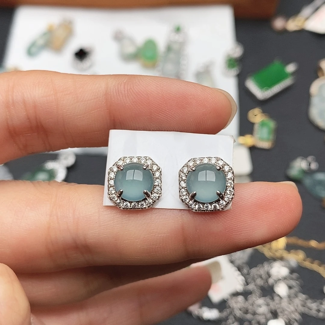 翡翠银S925镶嵌戒指