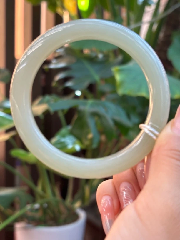 WT 2002 和田玉青海料手镯58.5圈口 规格约：53.05g