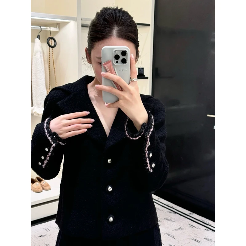 【YY2】香新款黑色海军领外套