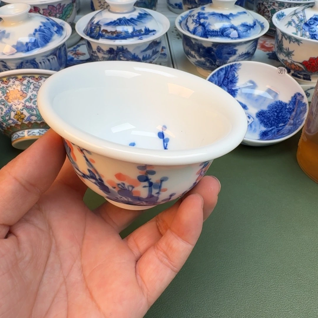 陶纯手工纯手绘茶具石头381