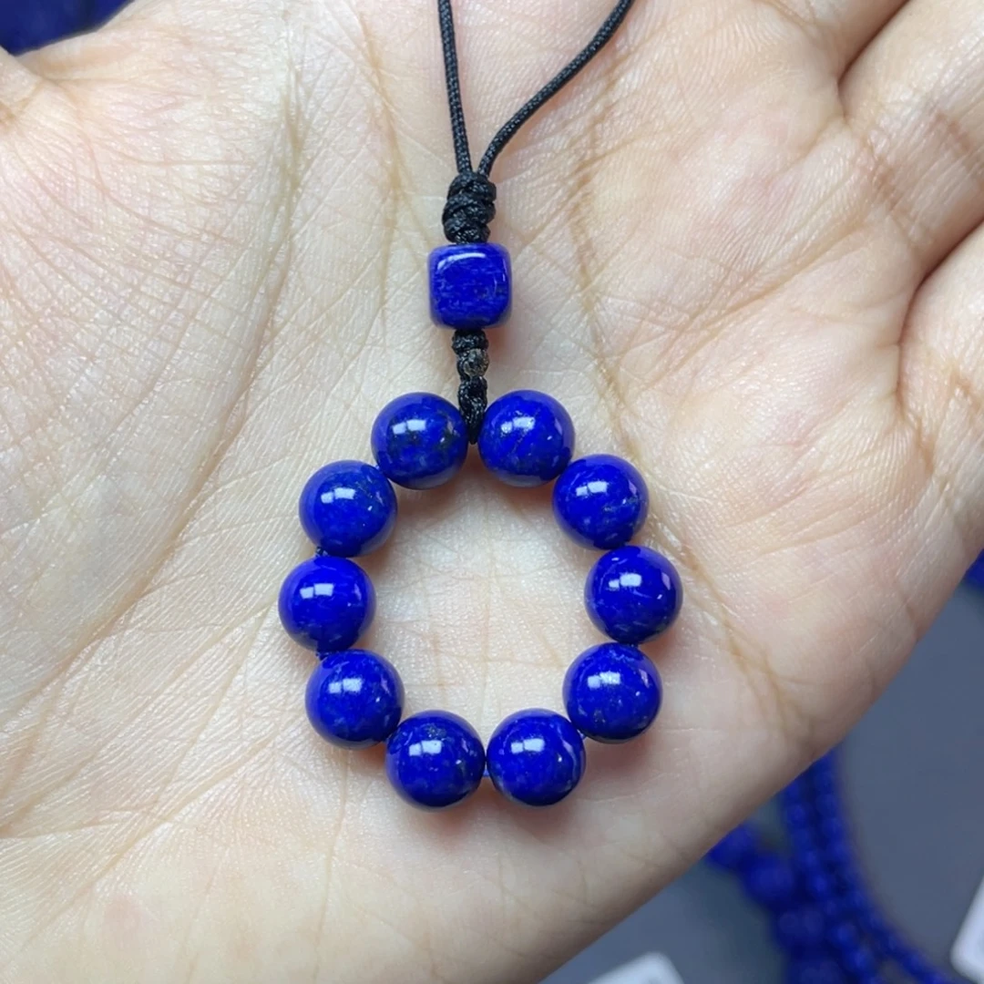 青金石未镶嵌7mm挂件配饰