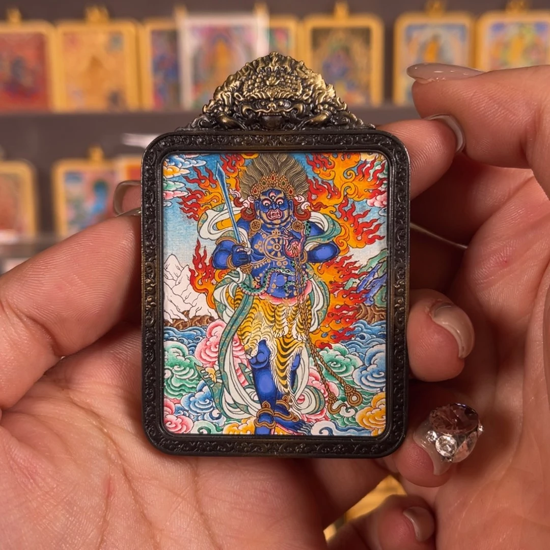 吊坠不动青海热贡唐卡