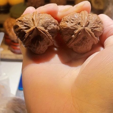 把件文玩核桃玄武索阴皮磕尖38