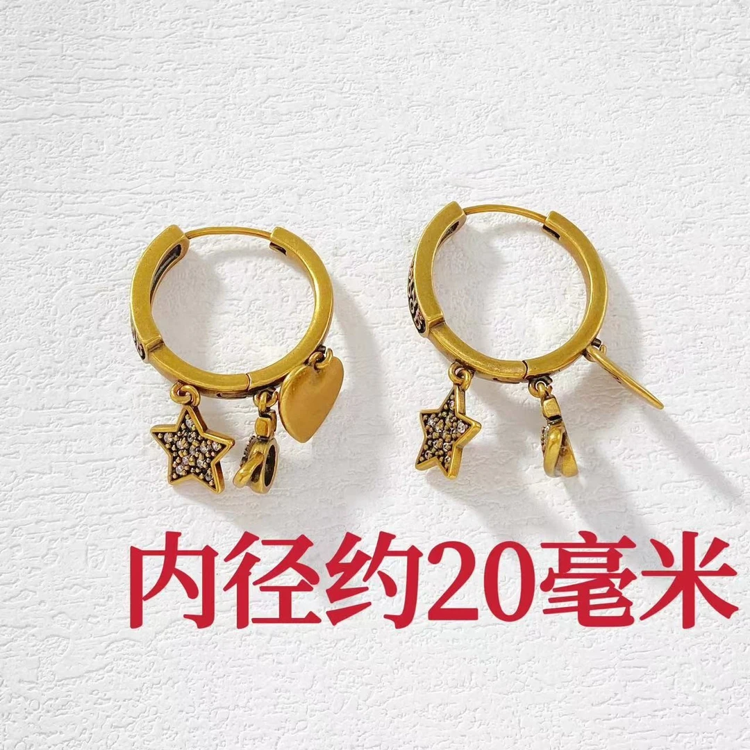 铜合金耳饰 木木（RZ6371）内径20毫米 耳环