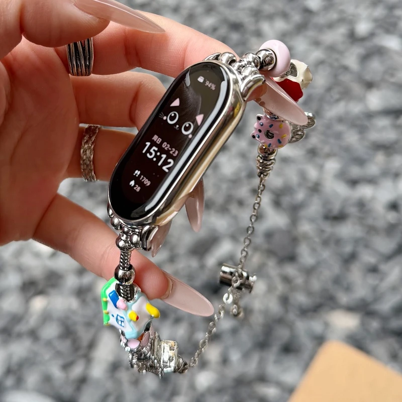 可爱陶瓷手链适用小米手环8/9表带小米手环7表带band7/6/543新款