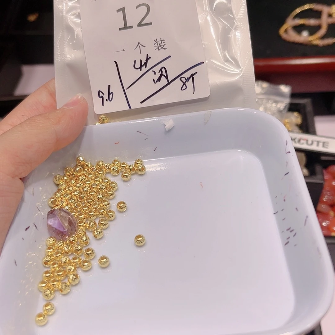 紫晶珠宝半成品银S925镀金镶嵌12