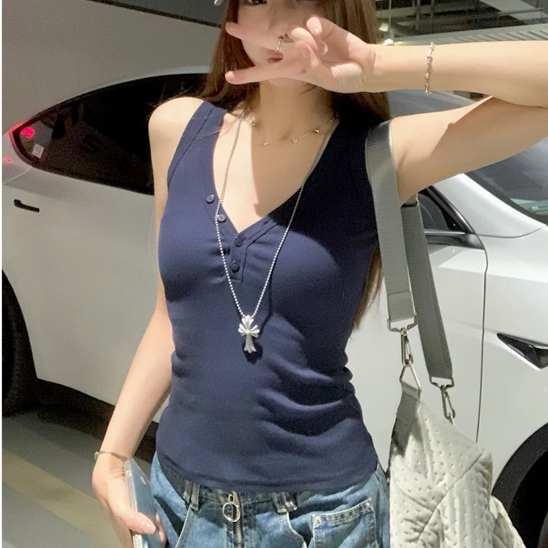 ZHUOLIN/着邻新款五一旅游出街衣服设计修身显瘦大码无袖背心上衣