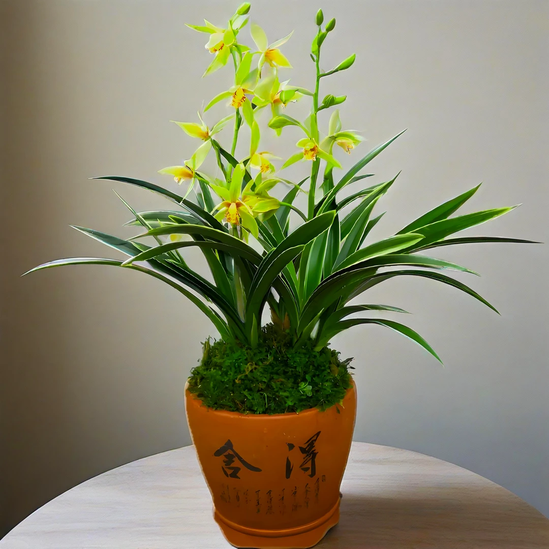 正宗金边大果冠浓香型建兰矮种兰花室内办公室赏叶绿植盆栽兰花苗