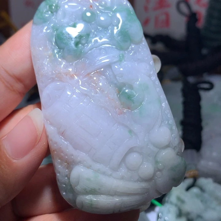 翡翠未镶嵌颈饰 保真天然A货翡翠