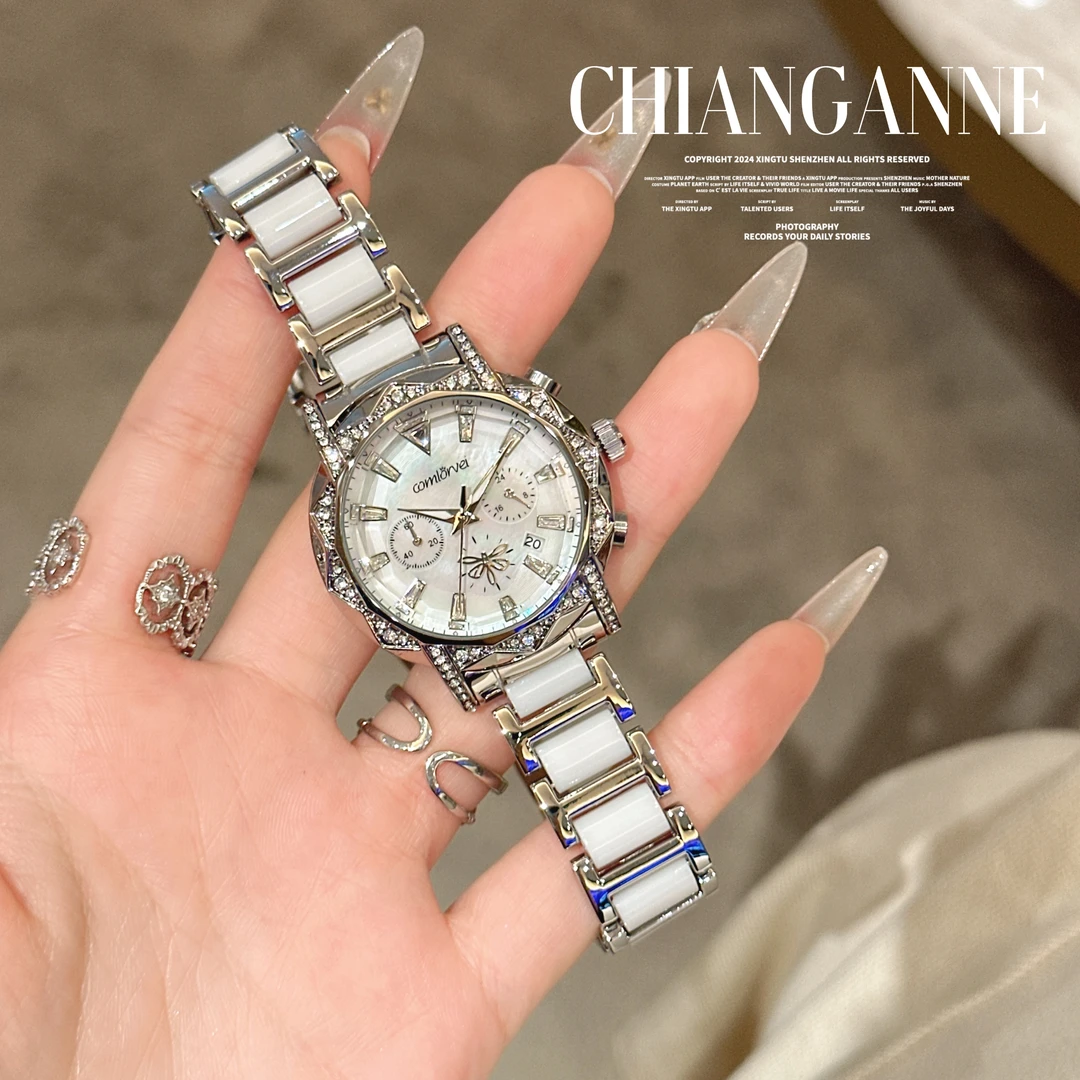 圆形防水女表2025新品爆款简约气质轻奢手表石英生日礼物腕表