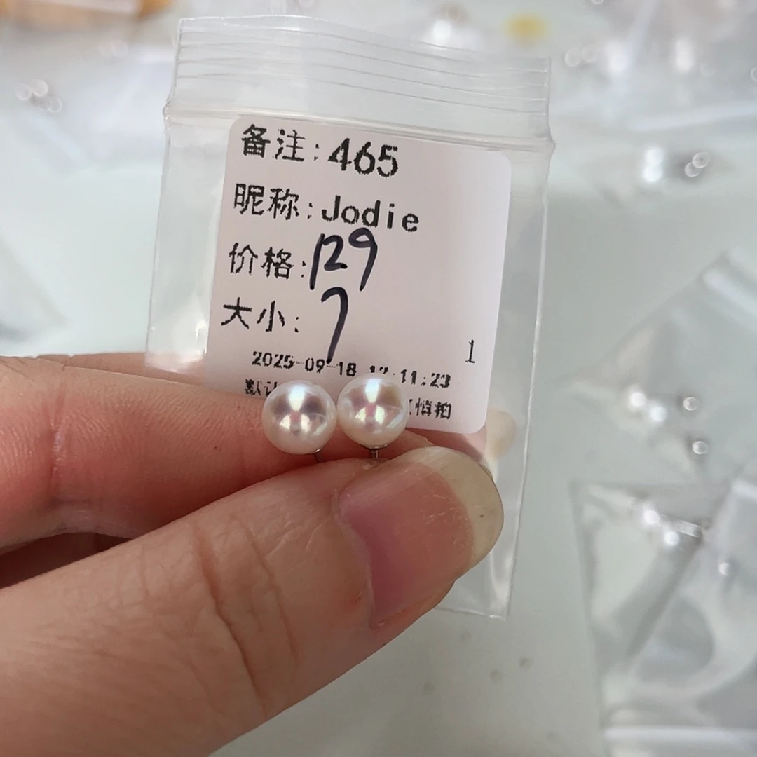 足银镶嵌耳饰淡水珍珠