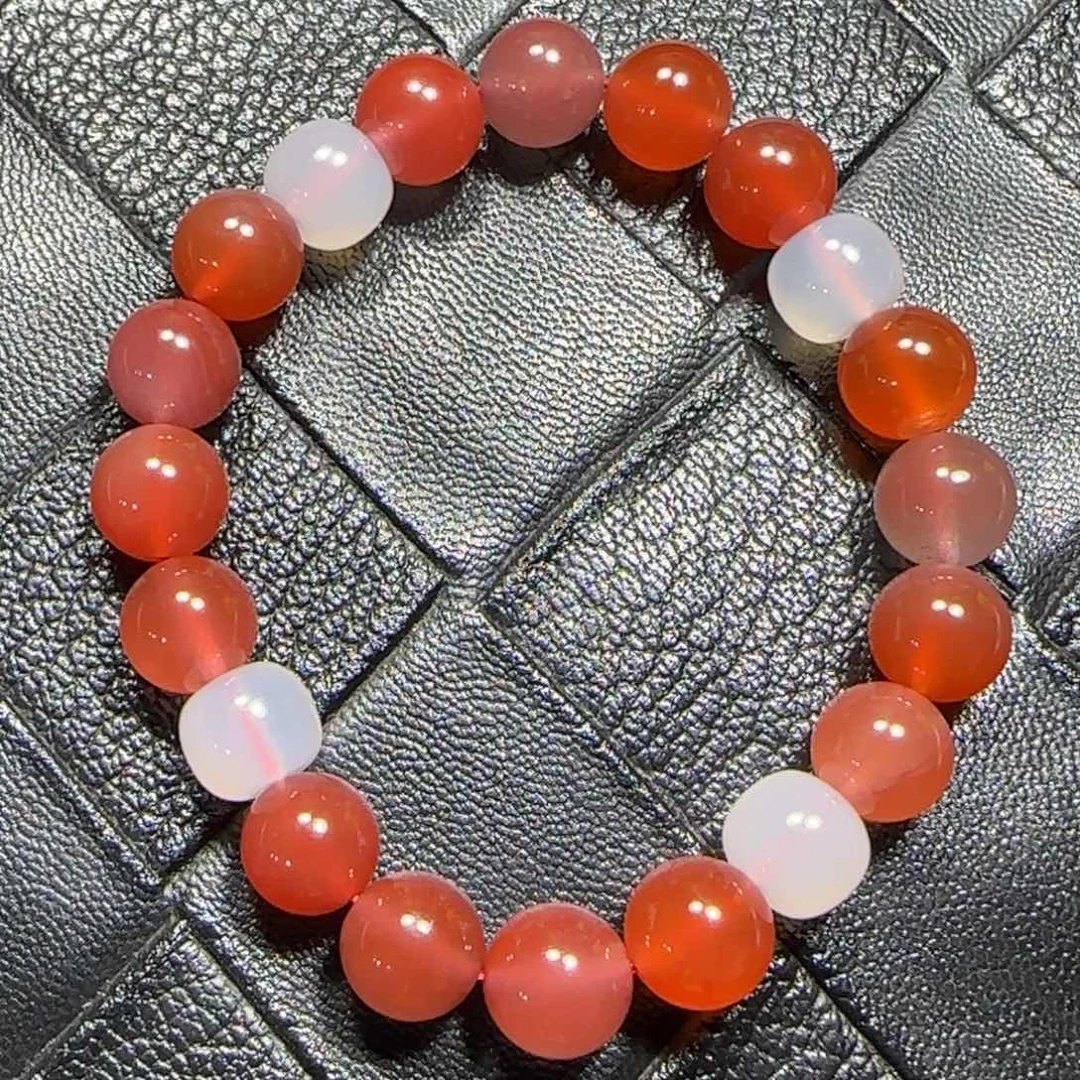 南红玛瑙未镶嵌手串9.5mm+