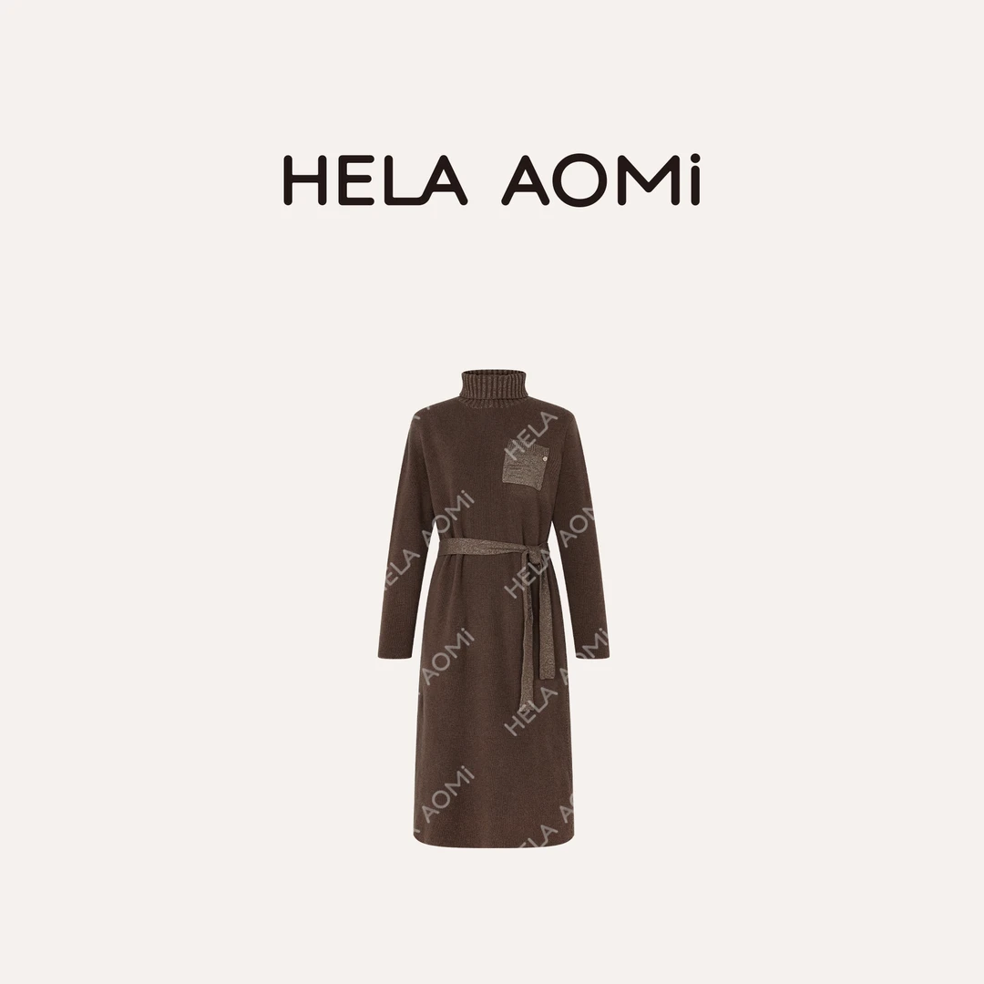 HELA AOMI “全羊毛610G连衣裙”绵羊毛100%优雅连衣裙CY5CC75401
