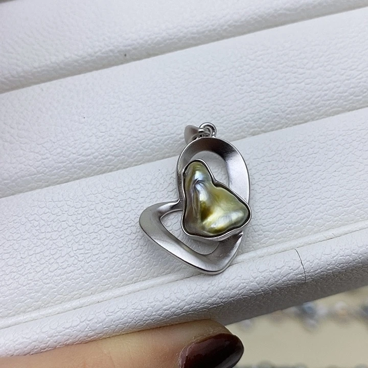 海水珍珠银S925镶嵌颈饰