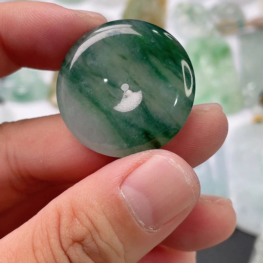 吊坠(不含链)未镶嵌翡翠平安扣