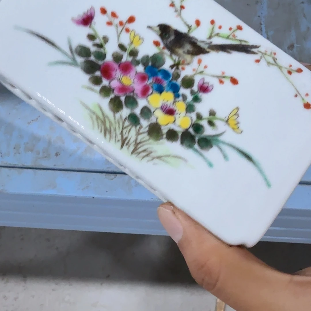 瓷片摆件手绘瓷器处理