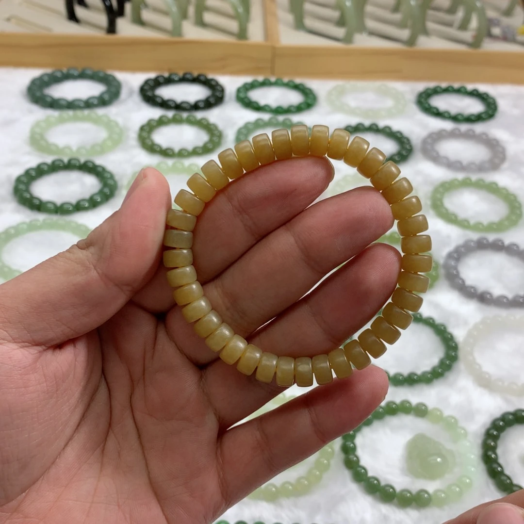 未镶嵌手串和田玉（且末糖药片8.3）