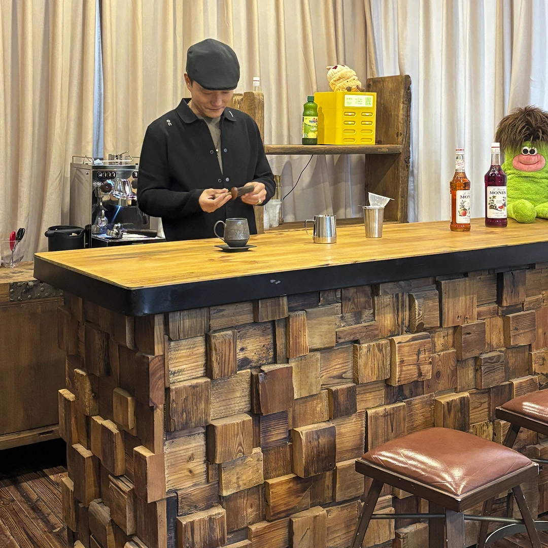 新中式老榆木收银台柜台民宿前台茶楼接待台简约现代实木吧台定制