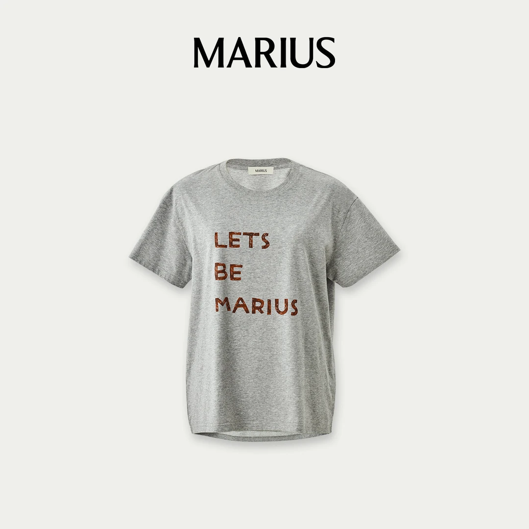 MARIUS‘短句’T简洁时尚字母T恤