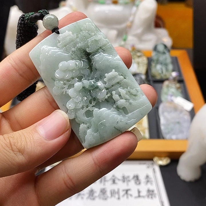 翡翠未镶嵌吊坠(不含链)挂件