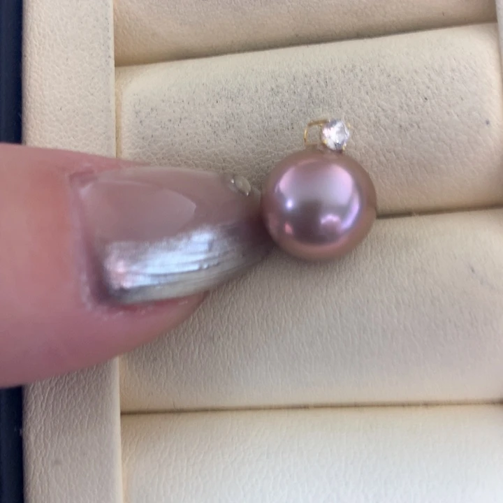 颈饰18K金镶嵌淡水珍珠