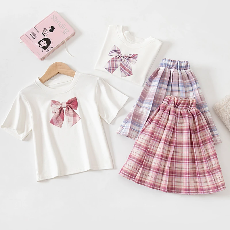女童jk制服两件套装夏季新款学院风裙子小女孩女宝宝夏季套装