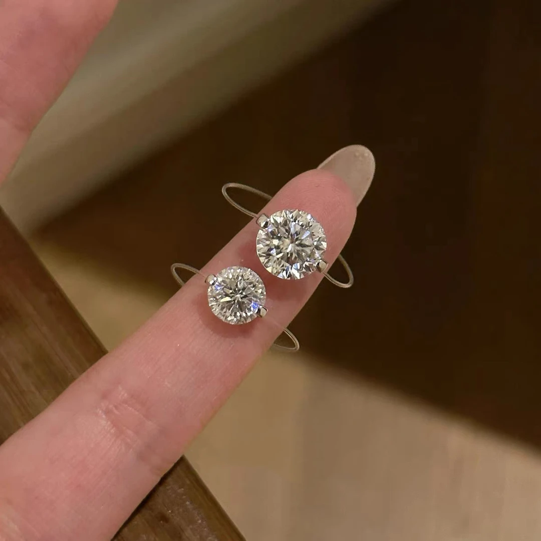 铜合金合成锆石戒指 人鱼之泪戒指轻奢设计独特高级戒指环