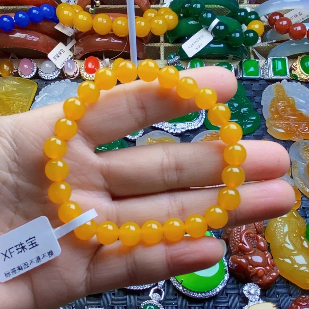 销***房玛瑙/玉髓未镶嵌手链卡8