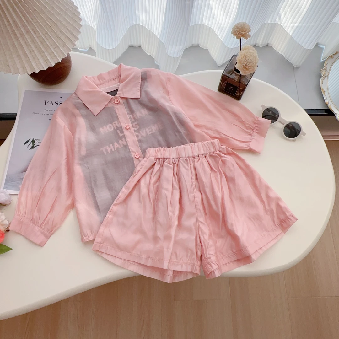 2025夏季新款韩版网红炸街防晒套装H-19479女童三件套