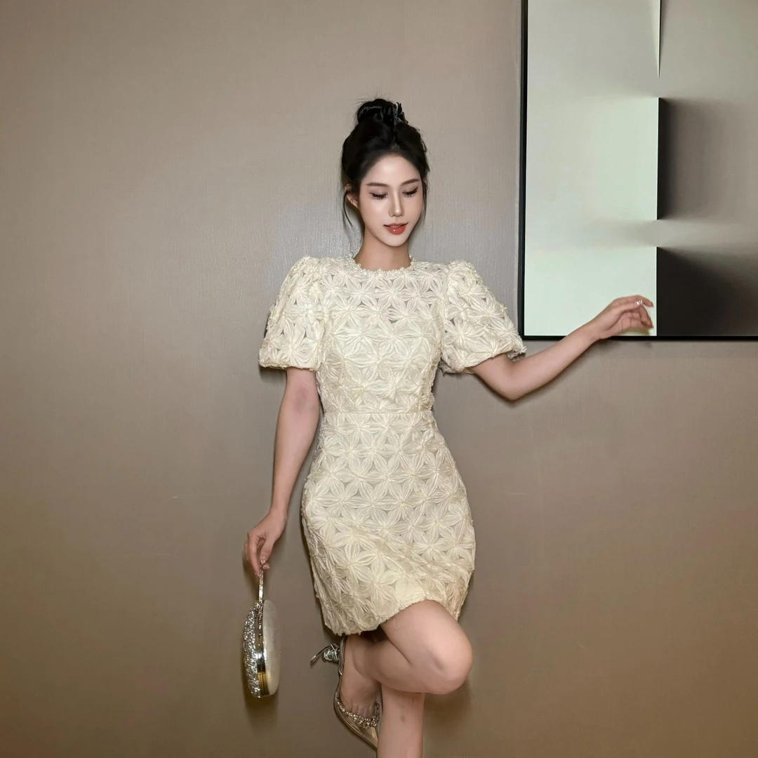 【时时原创】法式赫本风气质减龄时尚收腰少女宴会生日连衣裙21674