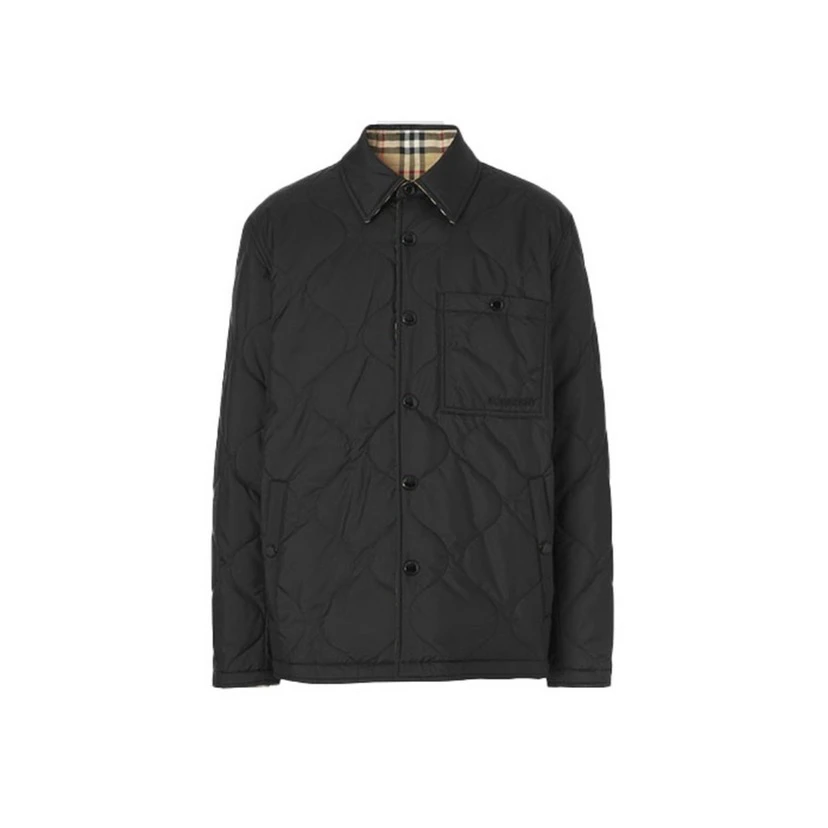 BURBERRY/博柏利 经典男士复古绗缝格纹双面穿棉服2441010