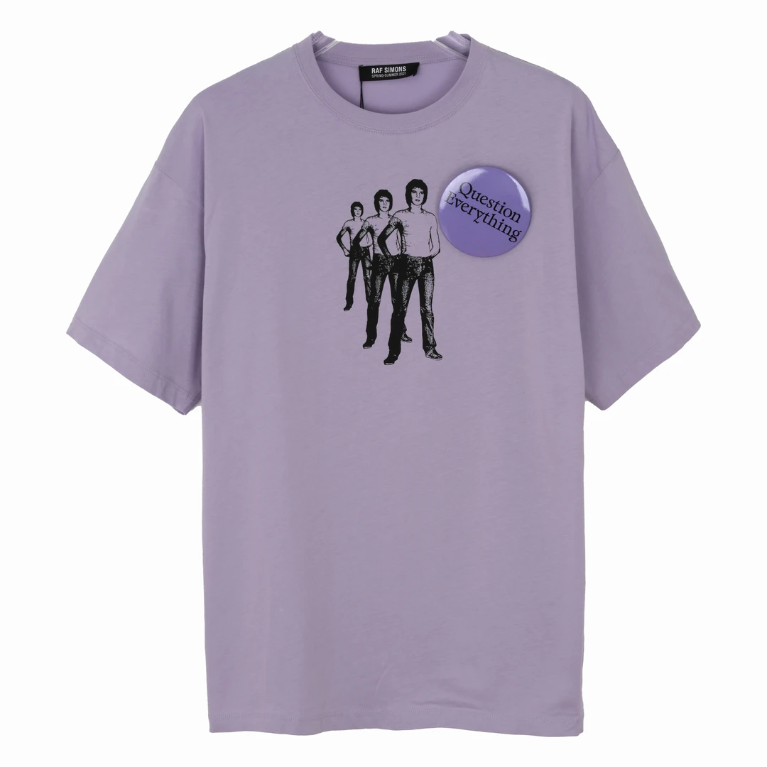 Raf Simons 夏季棉质紫色短袖T恤 JVV1607658582082