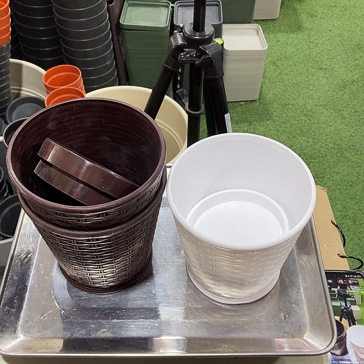 塑料竹编口13.5高13混色带拖3套