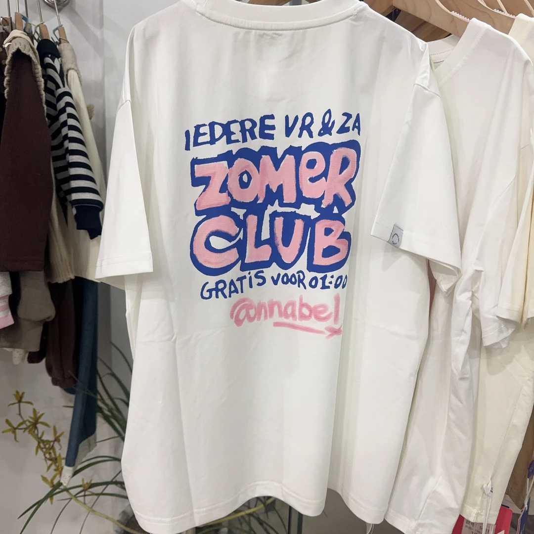 牛哆哆2025夏款男童女童韩版字母印花短袖T恤中大童半袖上衣63808