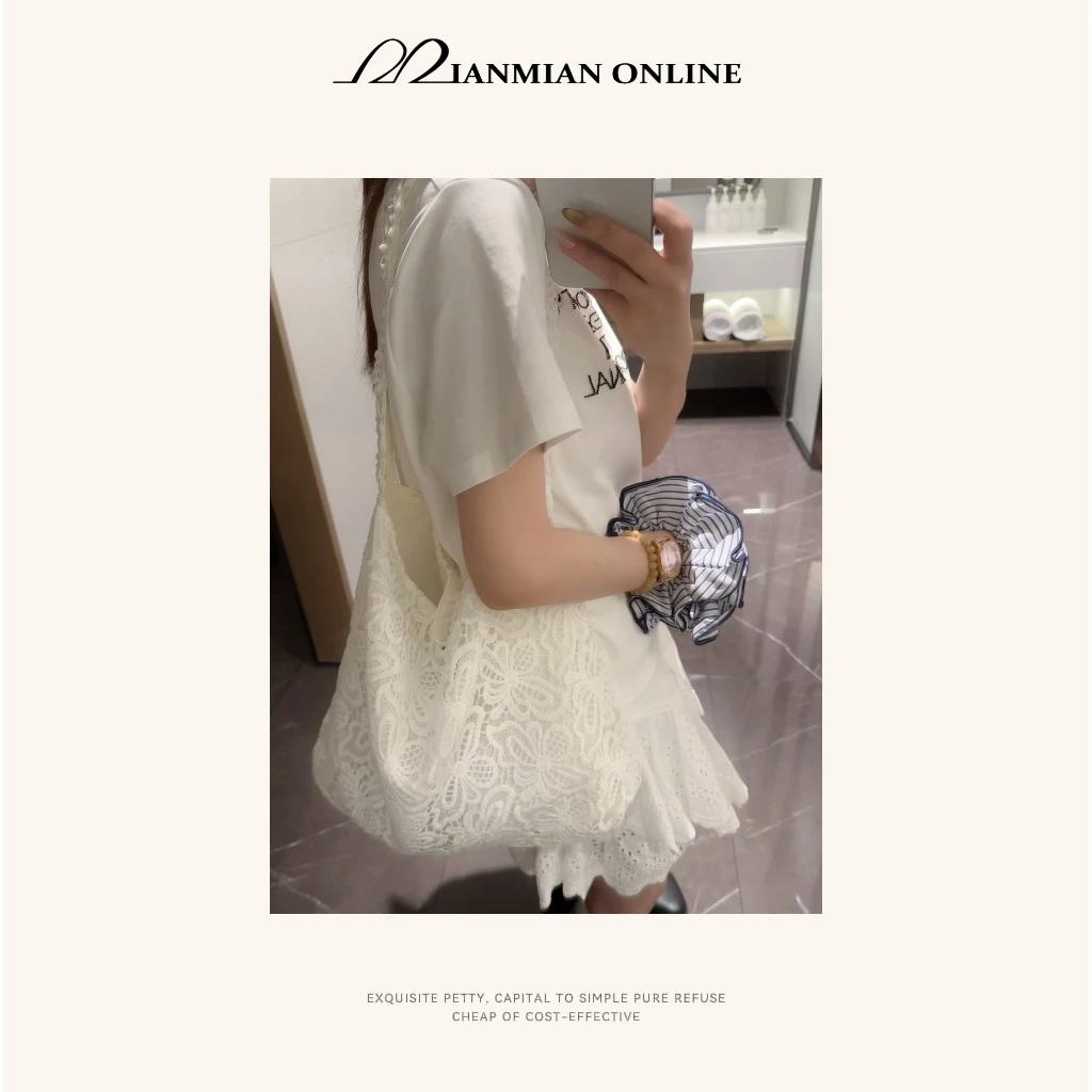 MIANMIANONLINE“洱海”田园风单肩包重工春夏轻奢百搭休闲1163