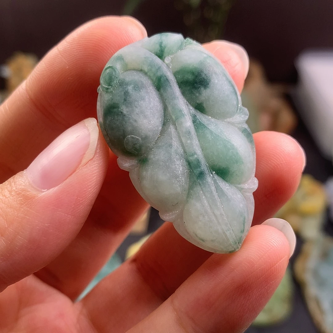 定制翡翠未镶嵌叶子