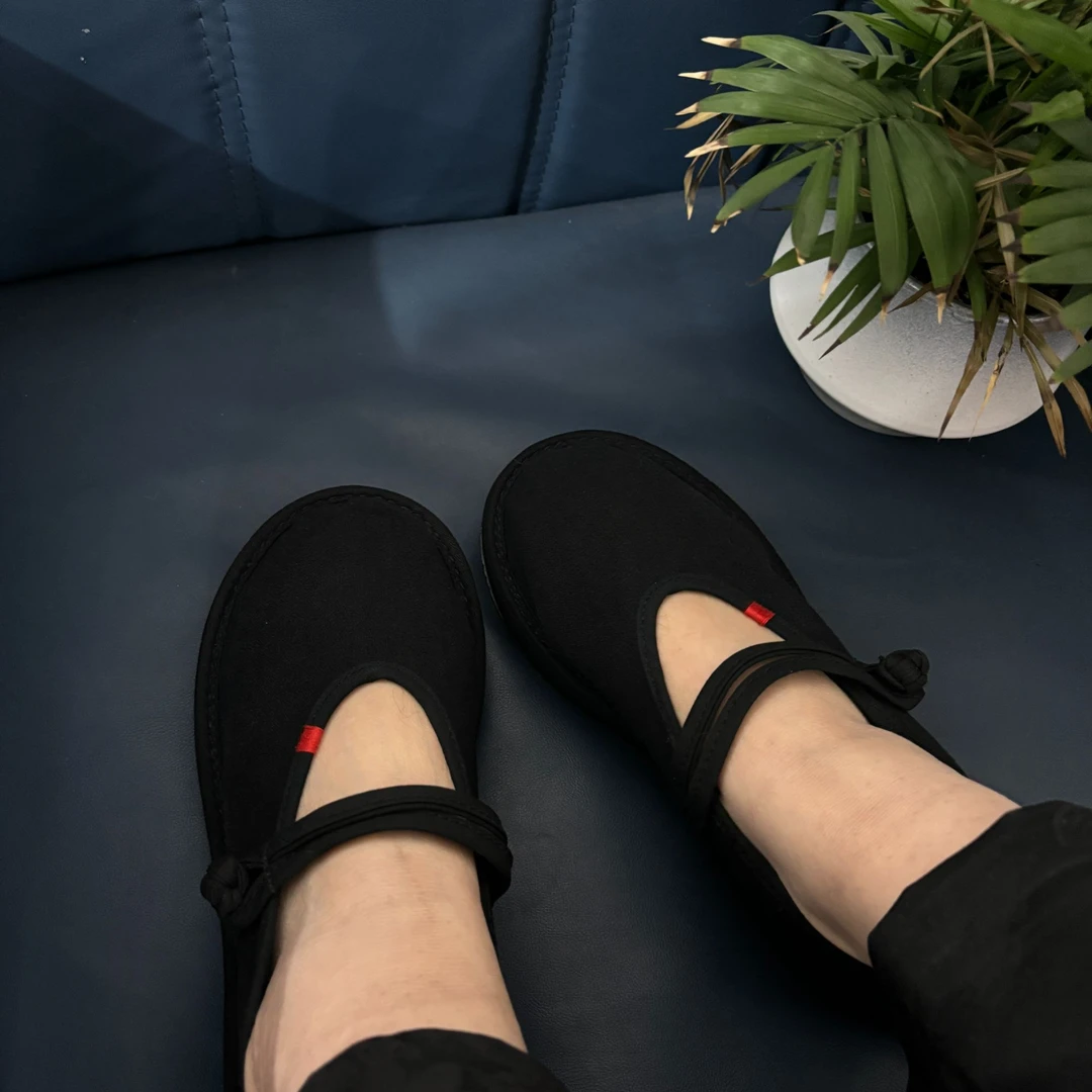 【一点红】25年单鞋千层底民族风盘扣平底老北京布鞋