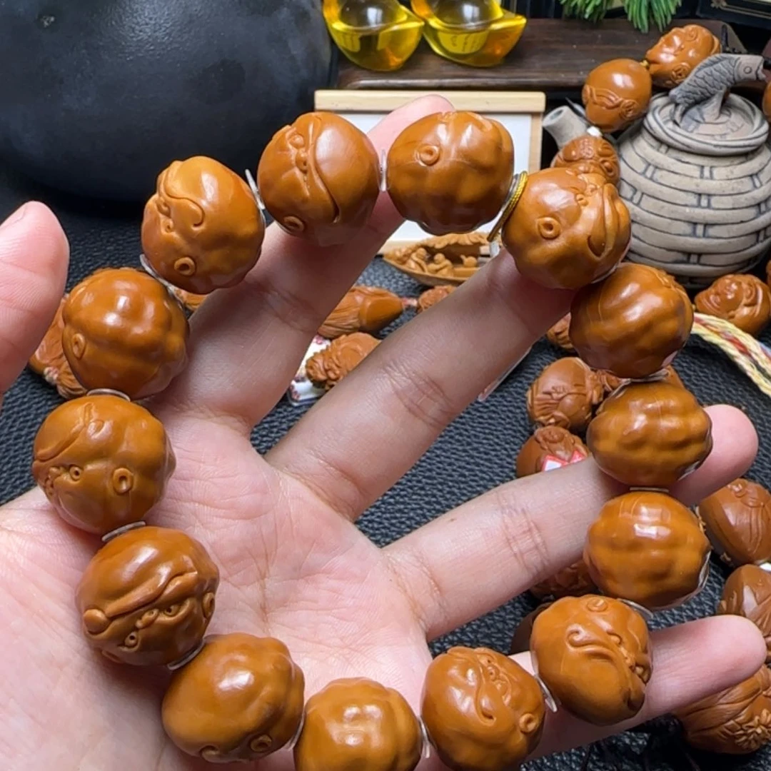 【闪购商品】橄榄核手串蛙趣百态