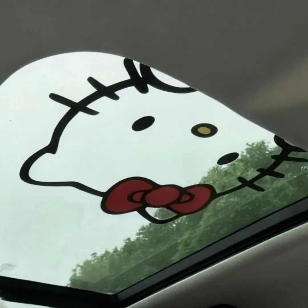 HelloKitty凯蒂猫汽车天窗贴纸车尾窗户可爱装饰贴防水防晒不留痕