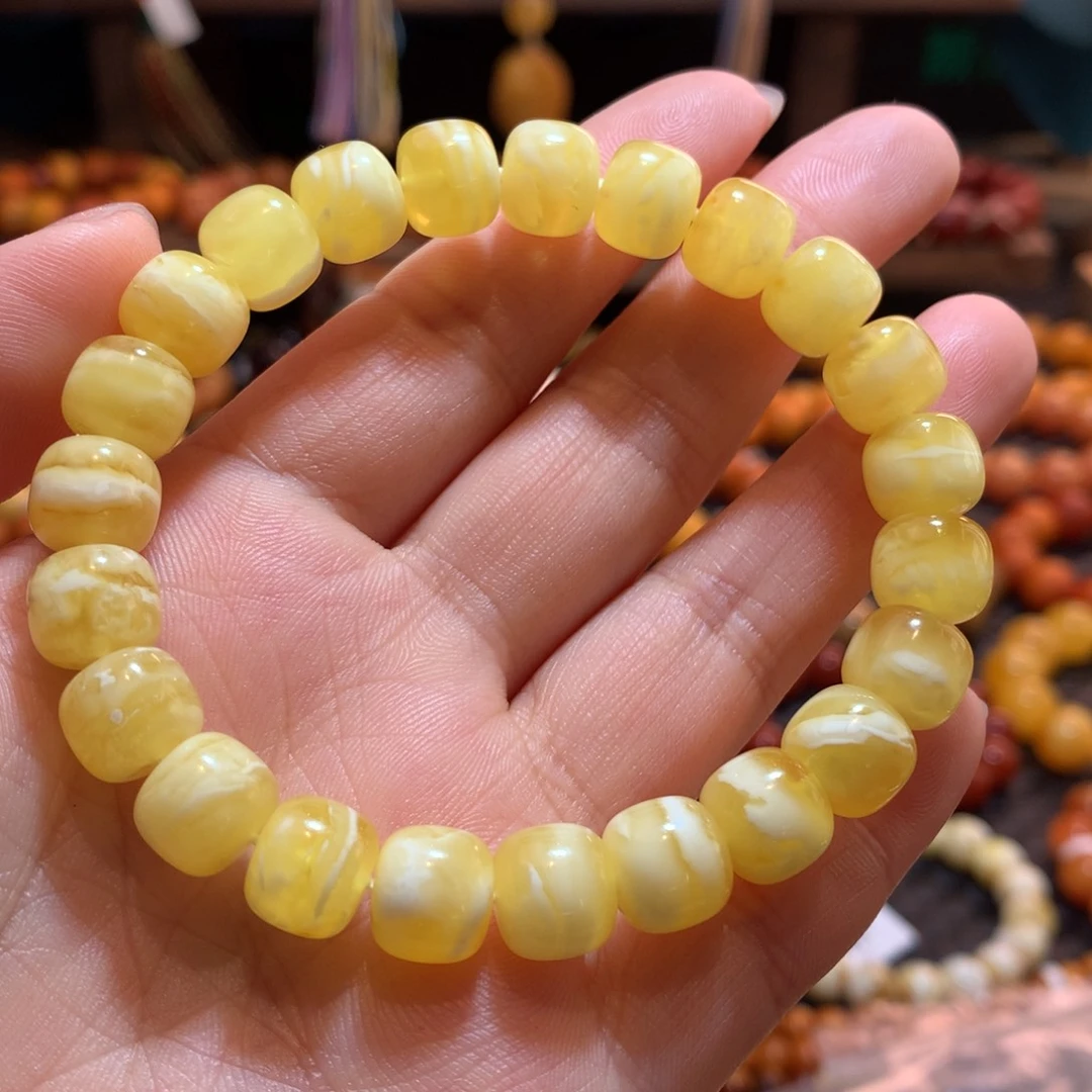 风***°蜜蜡未镶嵌手串蜜蜡手串