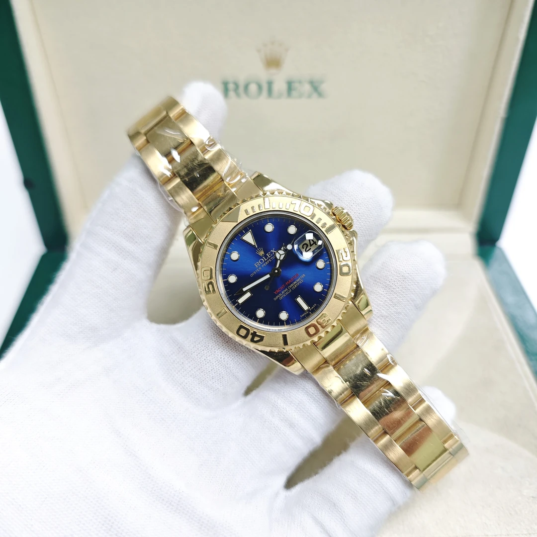 99新 Rolex/劳力士 游艇系列168628/35mm/蓝盘/自动机械/单表
