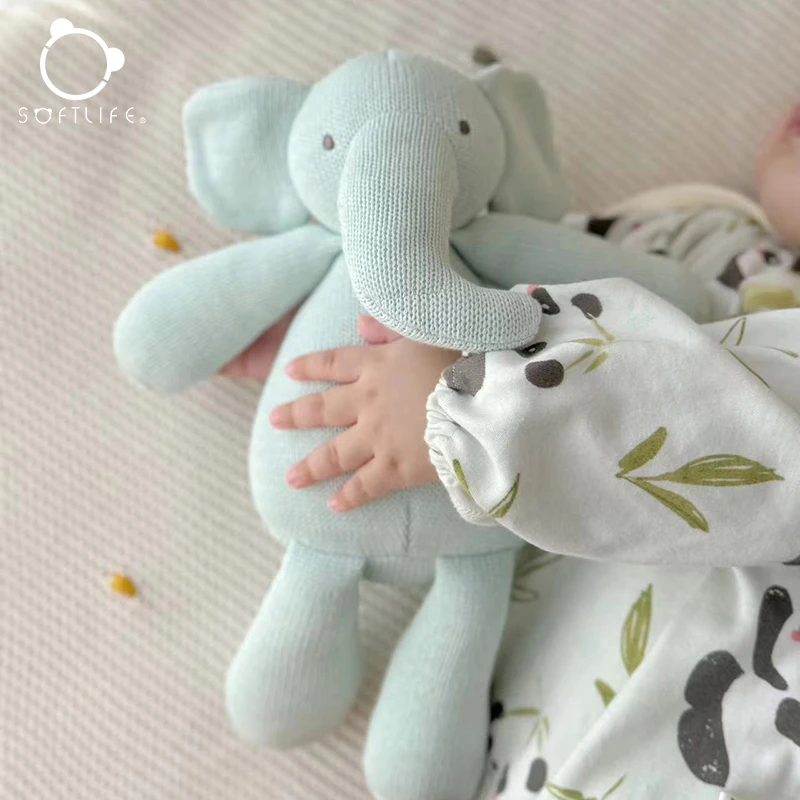 SoftLife婴儿玩具大象安抚玩偶宝宝可啃咬陪伴公仔娃娃生日礼物
