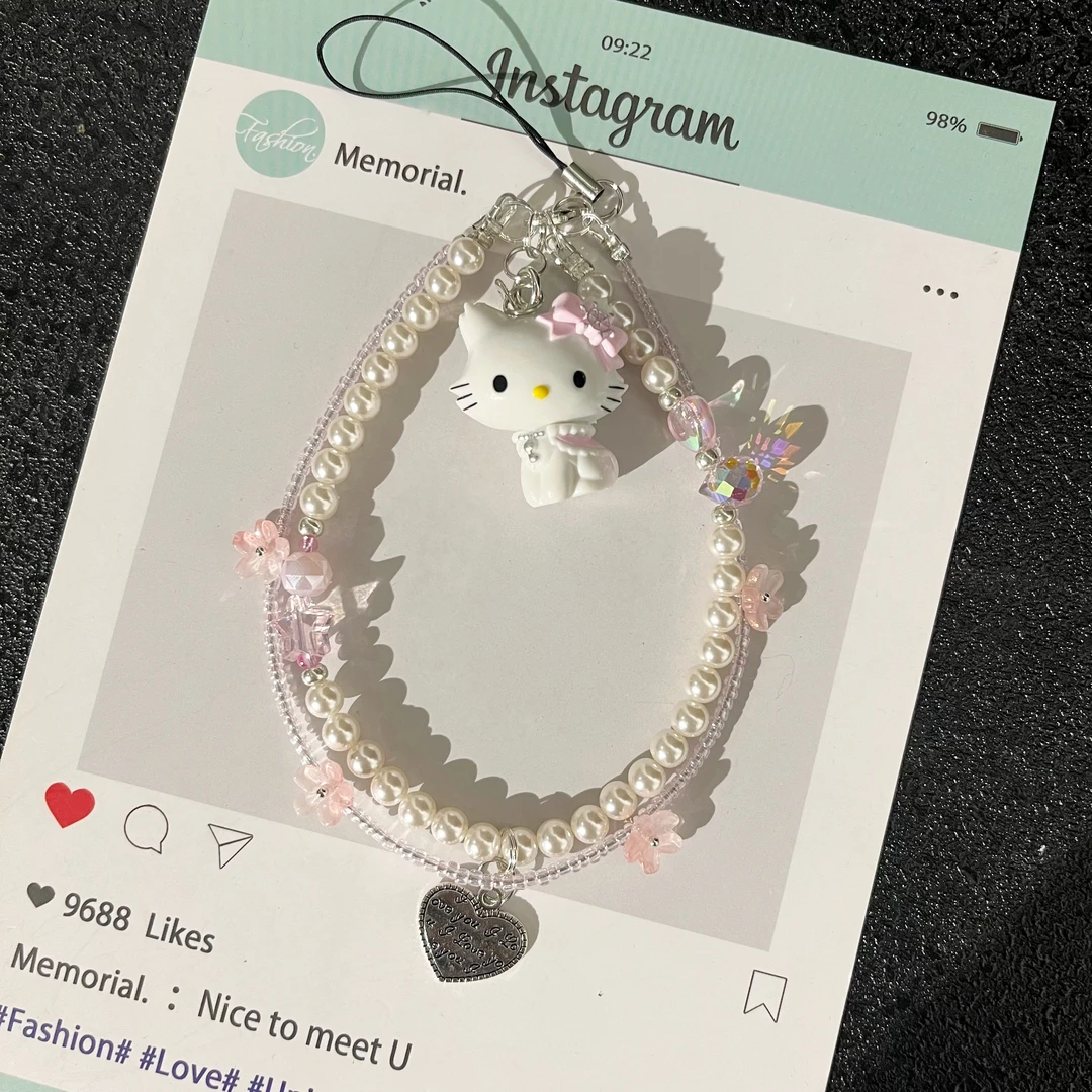 【编号65】公主KT 潮玩手机壳挂件DIY饰品原创手机链