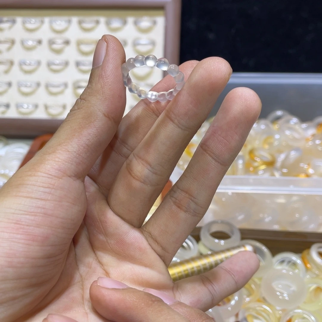 玛瑙/玉髓未镶嵌戒指72号港17