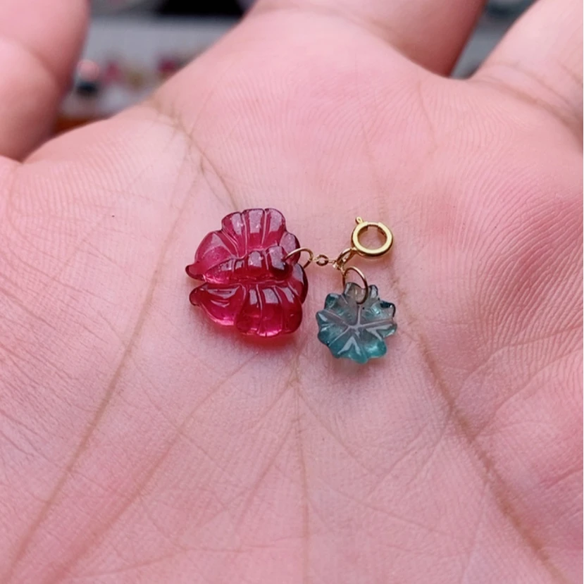 【闪购商品】碧玺吊坠(不含链)18K金镶嵌碧玺