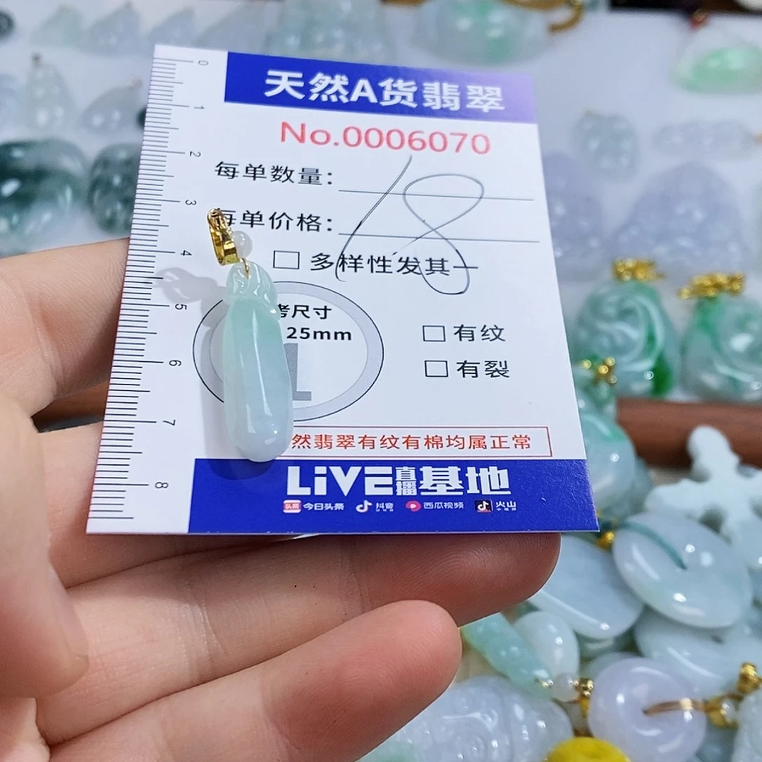 翡翠未镶嵌颈饰6070