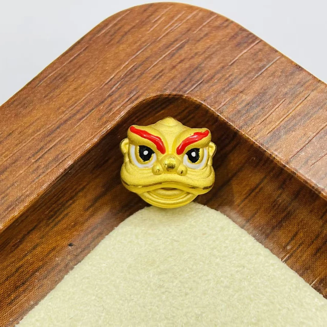 宝藏好物直播间足金999醒狮头黄金配件DP2553-0940