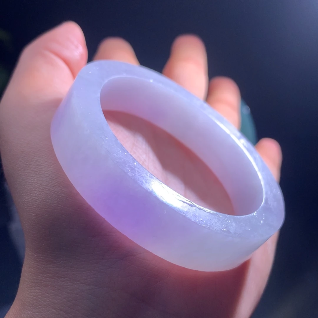 未镶嵌手镯定制翡翠仙女紫51-53贵妃微瑕